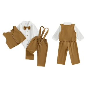 Toddler Boys Winter 4Pcs Outfit Set